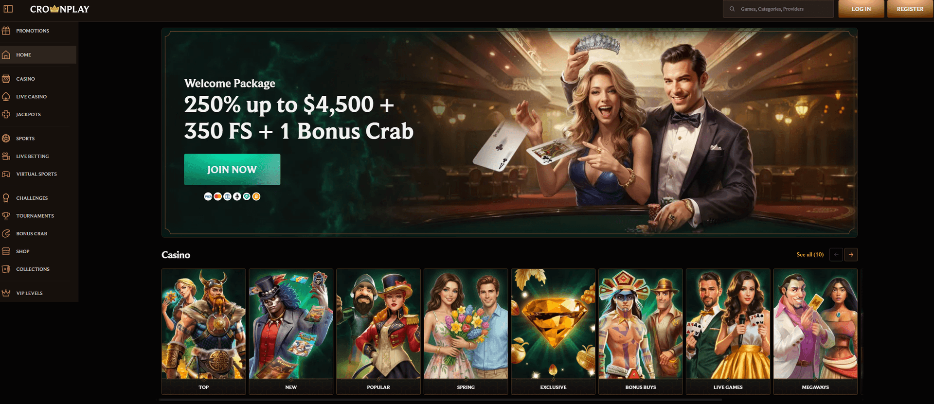 CrownPlay Casino mit Sofort Auszahlung